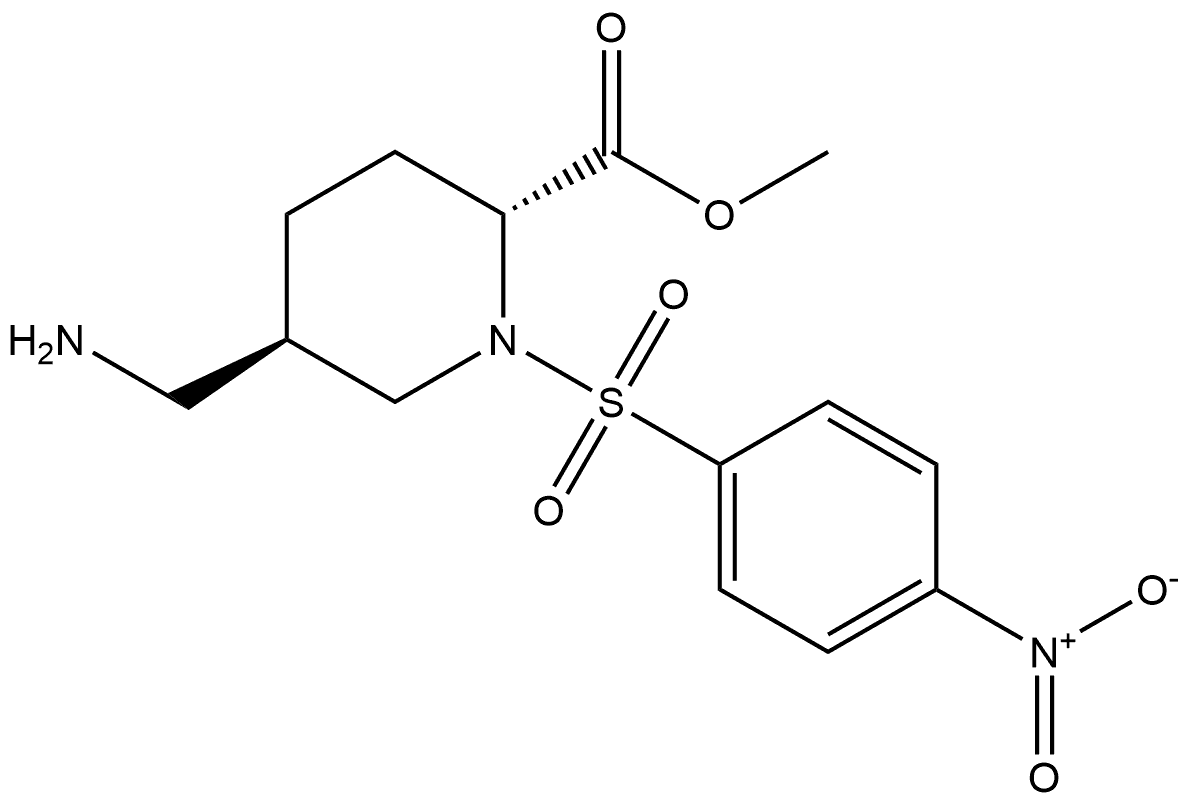 rel-Methyl (2R,5R)-5-(aminomethyl)-1-[(4-nitrophenyl)sulfonyl]-2-piperidinecarboxylate|REL-甲基(2R,5R)-5-(氨基甲基)-1-((4-硝基苯基)磺酰基)哌啶-2-羧酸酯