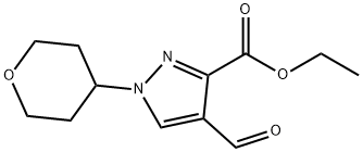 4-甲酰基-1-(四氢2H-吡喃-4-基)-1H-吡唑-3-羧酸乙酯,2138085-66-0,结构式