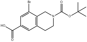 2,6(1H)-Isoquinolinedicarboxylic acid, 8-bromo-3,4-dihydro-, 2-(1,1-dimethylethyl) ester Structure