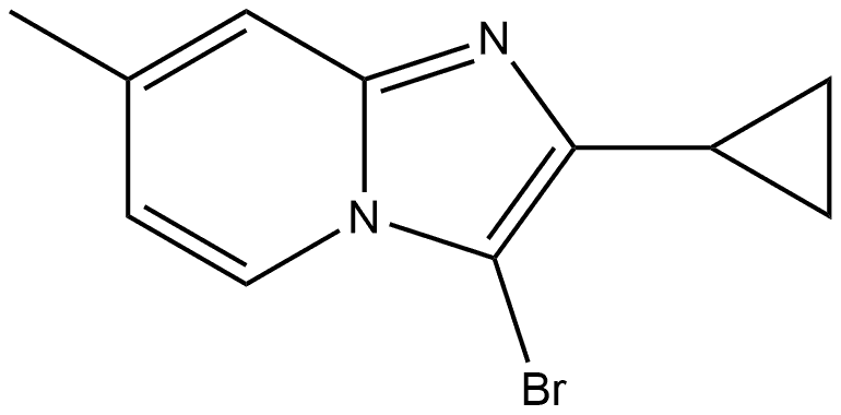 3-bromo-2-cyclopropyl-7-methylimidazo[1,2-a]pyridine,2138120-92-8,结构式