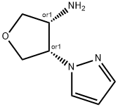 rac-(3R,4S)-4-(1H-pyrazol-1-yl)oxolan-3-amine, cis|