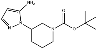 tert-butyl
3-(5-amino-1H-pyrazol-1-yl)piperidine-1-carboxyla
te Structure