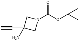 1-Azetidinecarboxylic acid, 3-amino-3-ethynyl-, 1,1-dimethylethyl ester Struktur