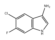 1H-Indol-3-amine, 5-chloro-6-fluoro- 化学構造式