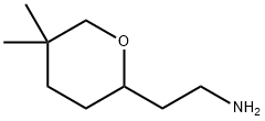 2-(5,5-dimethyloxan-2-yl)ethan-1-amine 化学構造式