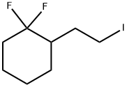 Cyclohexane, 1,1-difluoro-2-(2-iodoethyl)- Struktur