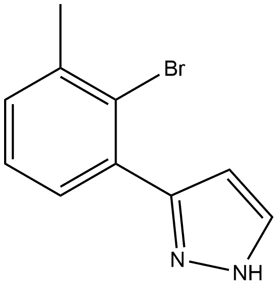 3-(2-Bromo-3-methylphenyl)-1H-pyrazole,2138223-73-9,结构式