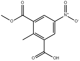 1,3-Benzenedicarboxylic acid, 2-methyl-5-nitro-, 1-methyl ester 化学構造式