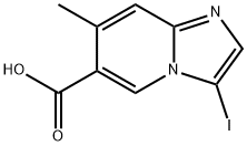 3-iodo-7-methylimidazo[1,2-a]pyridine-6-carboxylic acid Struktur