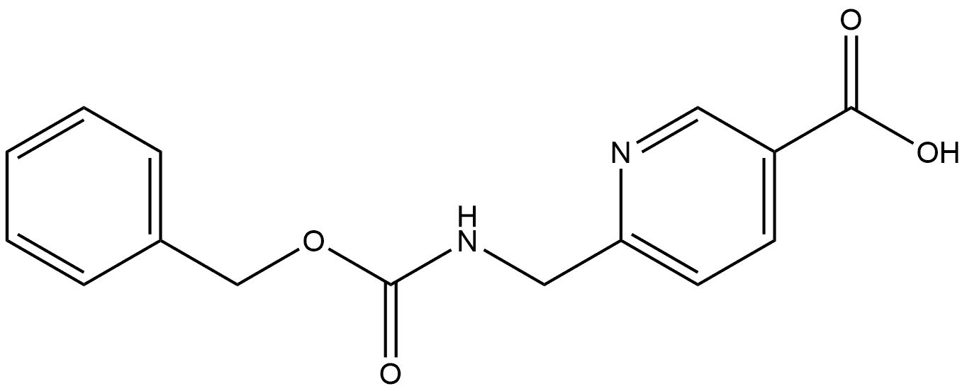 6-(Benzyloxycarbonylamino-methyl)-nicotinic acid Struktur