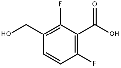 Benzoic acid, 2,6-difluoro-3-(hydroxymethyl)- Struktur