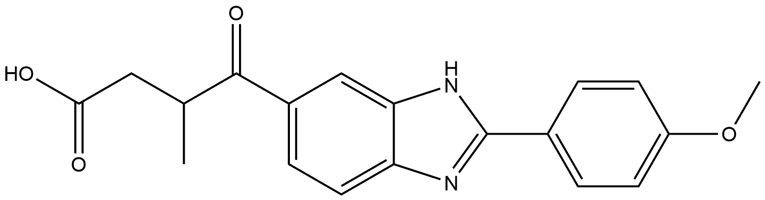 1H-Benzimidazole-6-butanoic acid, 2-(4-methoxyphenyl)-β-methyl-γ-oxo- Struktur