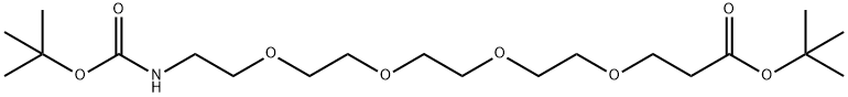 5,8,11,14-Tetraoxa-2-azaheptadecanedioic acid, 1,17-bis(1,1-dimethylethyl) ester 化学構造式