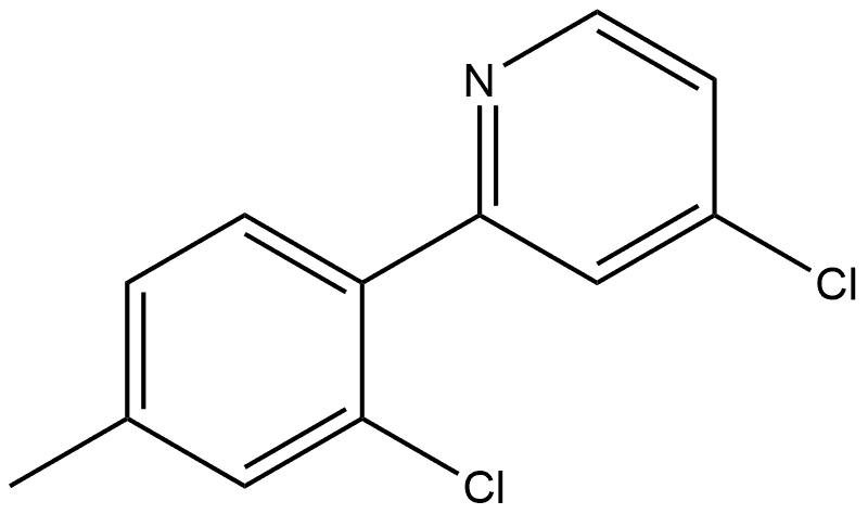 4-Chloro-2-(2-chloro-4-methylphenyl)pyridine 结构式