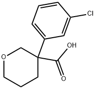 2H-Pyran-3-carboxylic acid, 3-(3-chlorophenyl)tetrahydro- Struktur