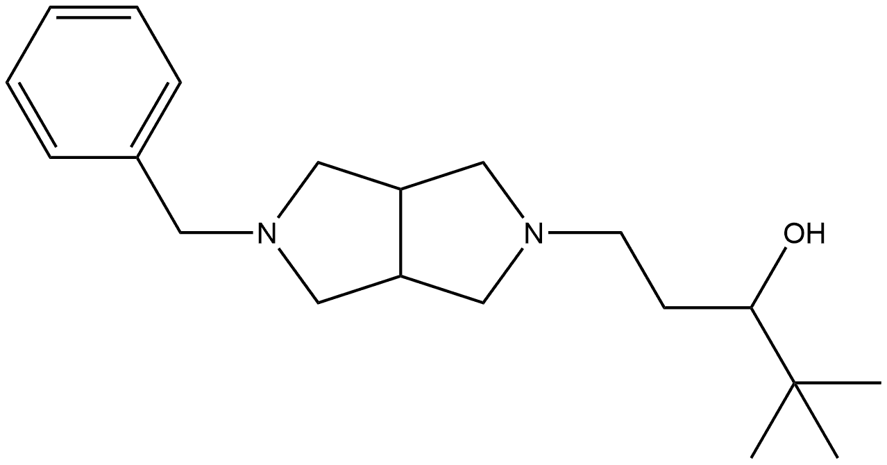 1-{5-benzyl-octahydropyrrolo[3,4-c]pyrrol-2-yl}-4,4-dimethylpentan-3-ol Structure