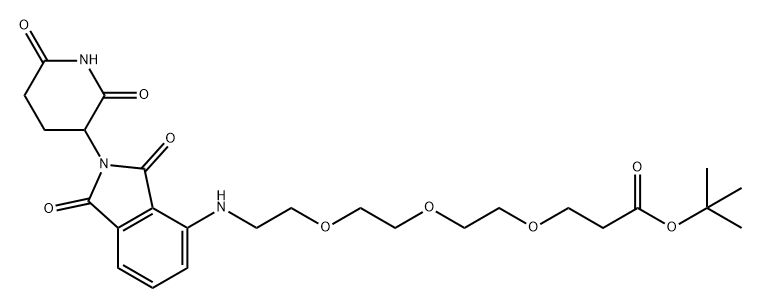 沙利度胺-4-氨基三聚乙二醇-丙酸叔丁酯, 2140807-08-3, 结构式