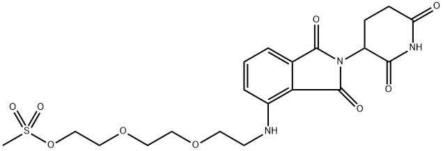 Pomalidomide-NH-PEG3-Ms Structure
