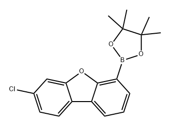 Dibenzofuran, 3-chloro-6-(4,4,5,5-tetramethyl-1,3,2-dioxaborolan-2-yl)- 结构式
