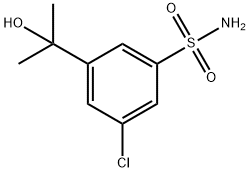 Benzenesulfonamide, 3-chloro-5-(1-hydroxy-1-methylethyl)- Struktur