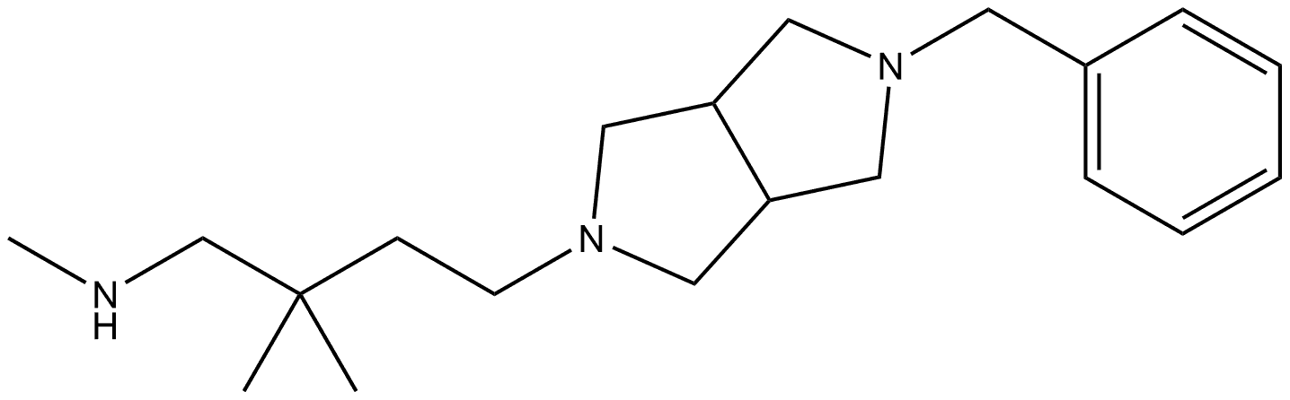 (4-{5-benzyl-octahydropyrrolo[3,4-c]pyrrol-2-yl}-2,2-dimethylbutyl)(methyl)amine Structure