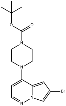 1,1-Dimethylethyl 4-(6-bromopyrrolo[1,2-b]pyridazin-4-yl)-1-piperazinecarboxylate Structure