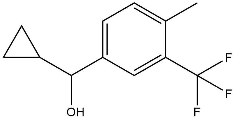 α-Cyclopropyl-4-methyl-3-(trifluoromethyl)benzenemethanol Structure