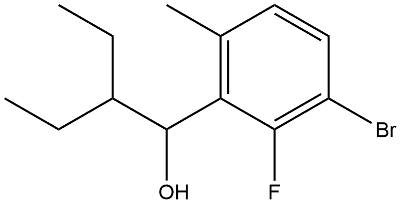 3-Bromo-α-(1-ethylpropyl)-2-fluoro-6-methylbenzenemethanol,2142214-33-1,结构式