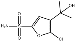 5-氯-4-(1-羟基-1-甲基乙基)-2-呋喃磺酰胺 结构式