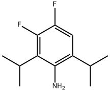 3,4-二氟-2,6-双(1-甲基乙基)苯胺, 2143028-43-5, 结构式