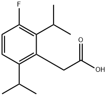 3-氟-2,6-双(1-甲基乙基)苯乙酸, 2143028-52-6, 结构式