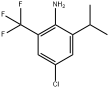 4-氯-2-(1-甲基乙基)-6-(三氟甲基)苯胺,2143028-64-0,结构式