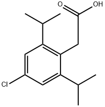 Benzeneacetic acid, 4-chloro-2,6-bis(1-methylethyl)- 化学構造式