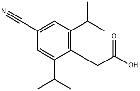 4-Cyano-2,6-bis(1-methylethyl)benzeneacetic acid Struktur