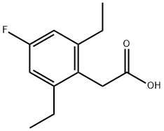 2,6-二乙基-4-氟苯乙酸,2143028-87-7,结构式