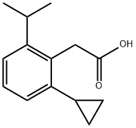 2-Cyclopropyl-6-(1-methylethyl)benzeneacetic acid Struktur