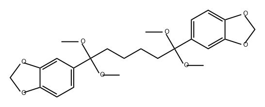 1,3-Benzodioxole, 5,5'-(1,1,6,6-tetramethoxy-1,6-hexanediyl)bis- (9CI)