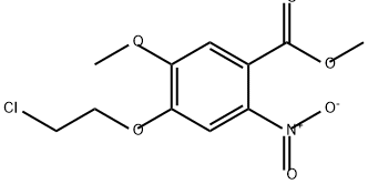 Benzoic acid, 4-(2-chloroethoxy)-5-methoxy-2-nitro-, methyl ester,214470-58-3,结构式