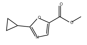 5-Oxazolecarboxylic acid, 2-cyclopropyl-, methyl ester Structure