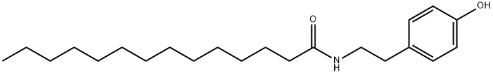 Tetradecanamide, N-[2-(4-hydroxyphenyl)ethyl]- 结构式