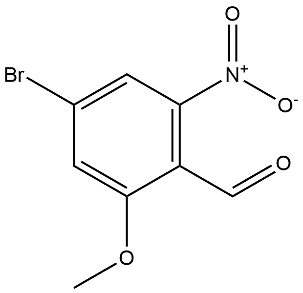 4-Bromo-2-methoxy-6-nitrobenzaldehyde Structure