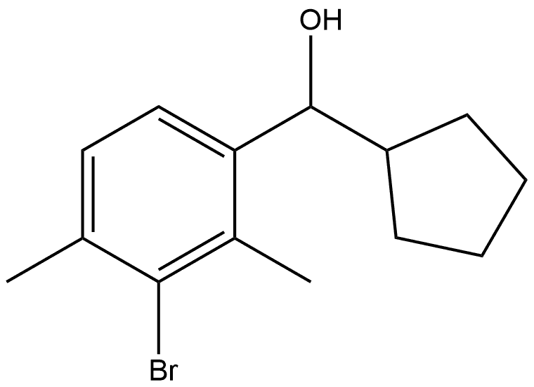 3-Bromo-α-cyclopentyl-2,4-dimethylbenzenemethanol Structure
