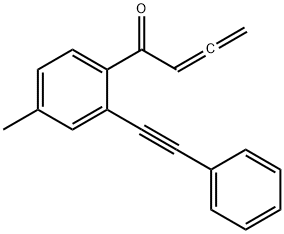 1-[4-甲基-2-(2-苯乙炔基)苯基]-2,3-丁二烯-1-酮 结构式