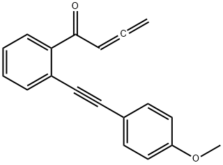 1-[2-[2-(4-甲氧基苯基)乙炔基]苯基]-2,3-丁二烯-1-酮 结构式