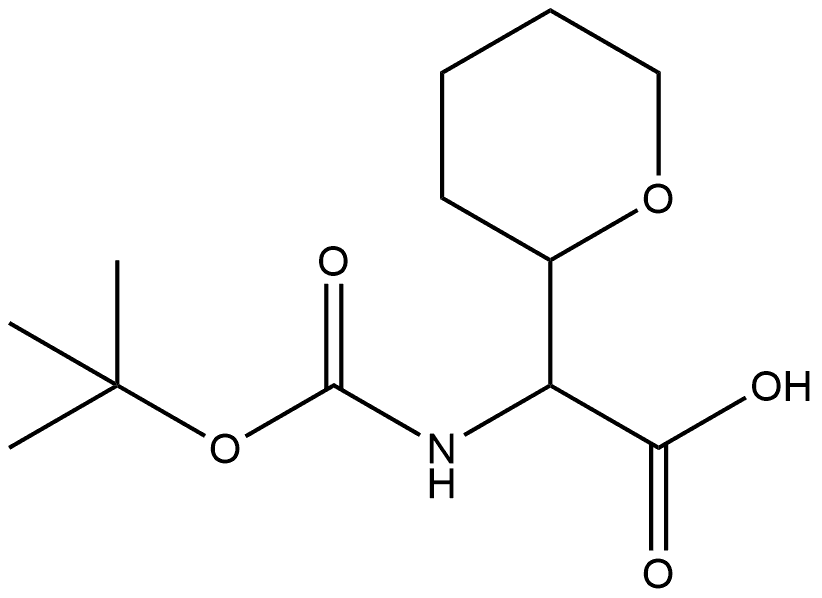 2-{[(tert-butoxy)carbonyl]amino}-2-(oxan-2-yl)acetic acid Struktur