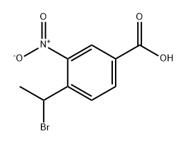 4-(1-溴乙基)-3-硝基苯甲酸, 2148899-65-2, 结构式