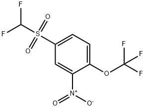 Difluoromethyl 4-(trifluoromethoxy)-3-nitrophenyl sulphone,2149597-38-4,结构式