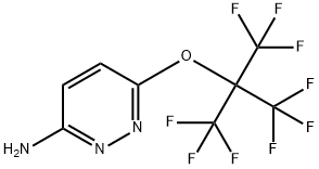 6-[2,2,2-Trifluoro-1,1-bis(trifluoromethyl)ethoxy]pyridazin-3-amine Struktur