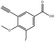 3-Ethynyl-5-fluoro-4-methoxybenzoic acid Struktur