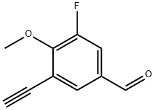 3-Ethynyl-5-fluoro-4-methoxybenzaldehyde Struktur